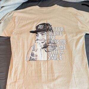 Mac Miller Beige Large Short Sleeve Graphic Tee